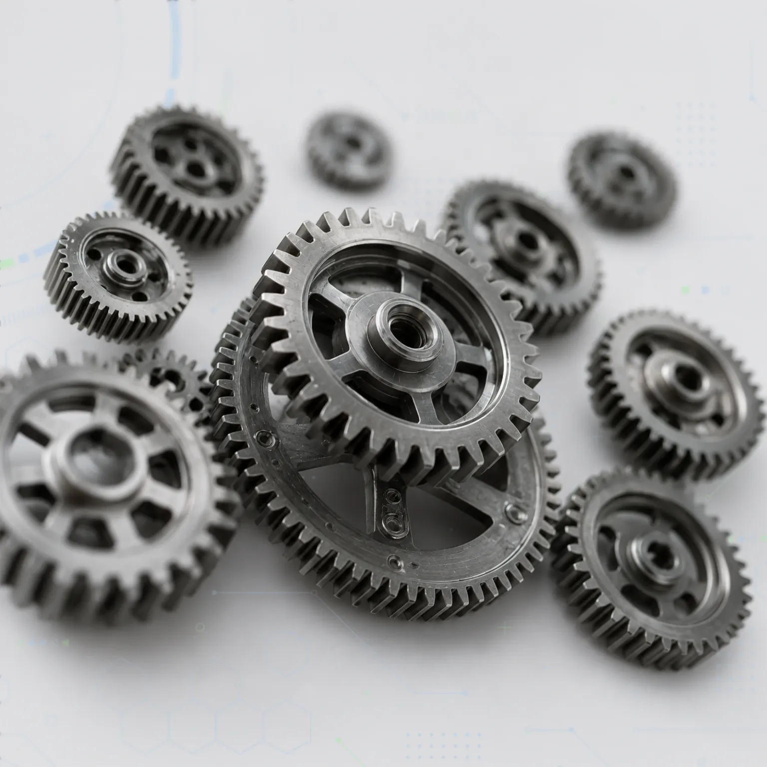 Interlocking metal gears showing how PimEyes works