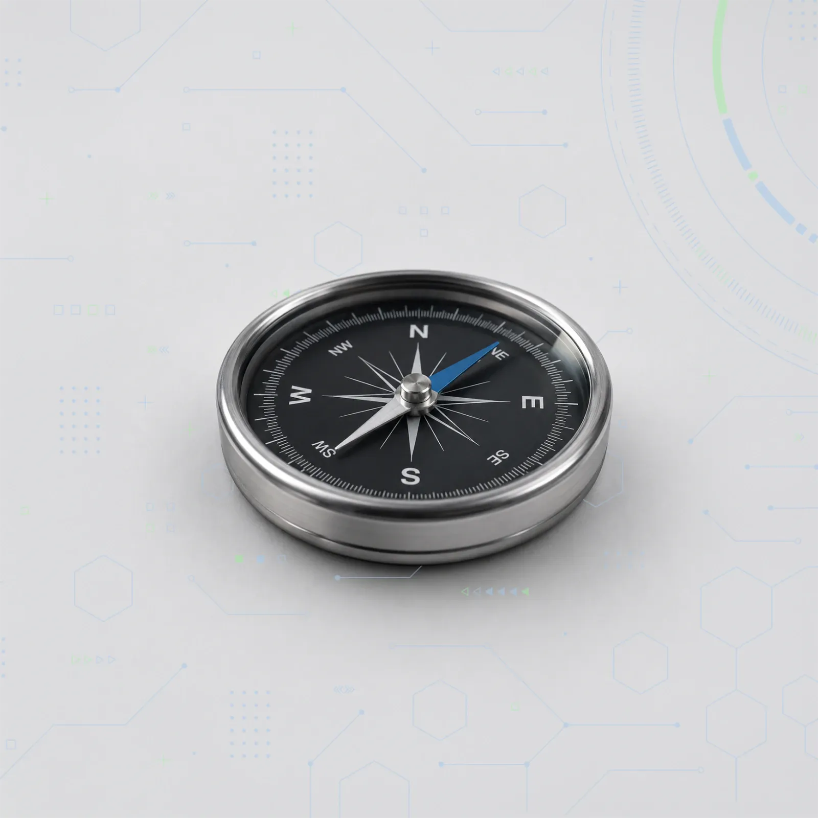 Compass symbolizing PimEyes' guiding principles